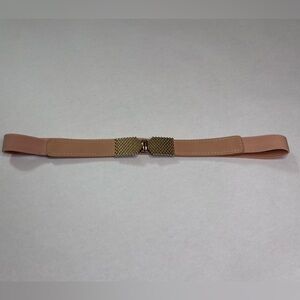 Elegant Pink Belt with Gold Accents